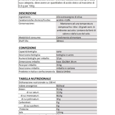 Olio Extra Vergine d'Oliva