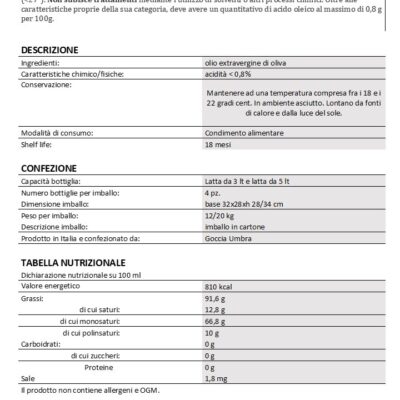 Olio Extra Vergine d'Oliva