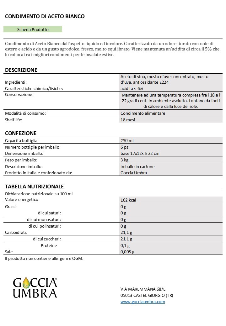 Condimento di Aceto Bianco
