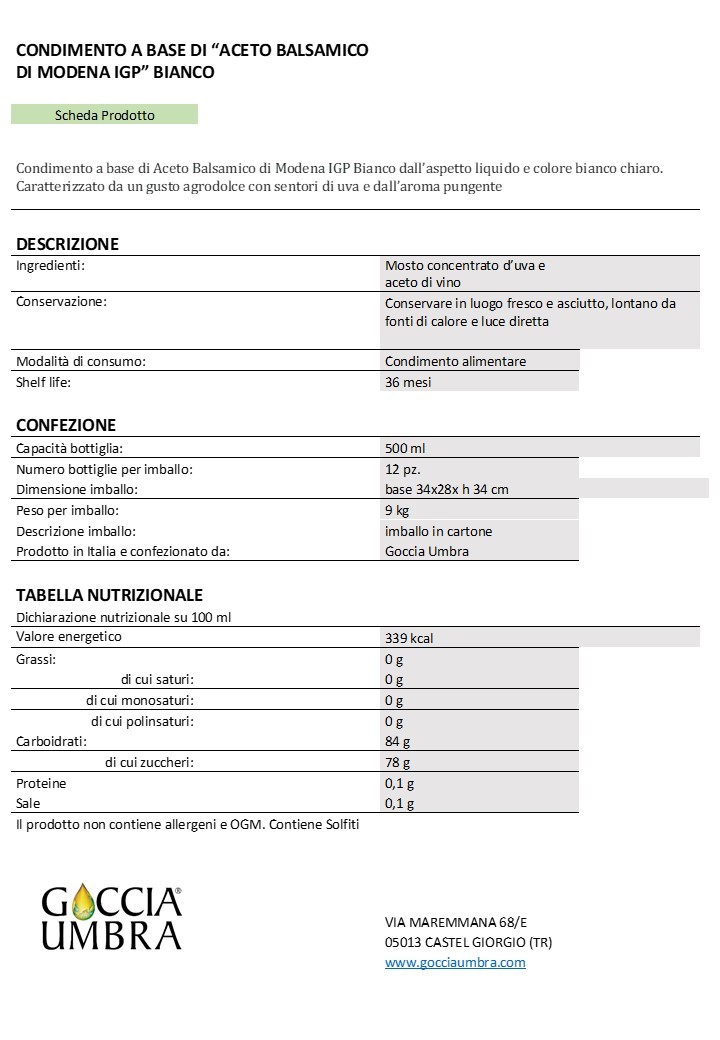 Balsamico Bianco Agrodolce